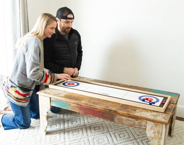 Curling and Shuffleboard 2 in 1 Table Top Game