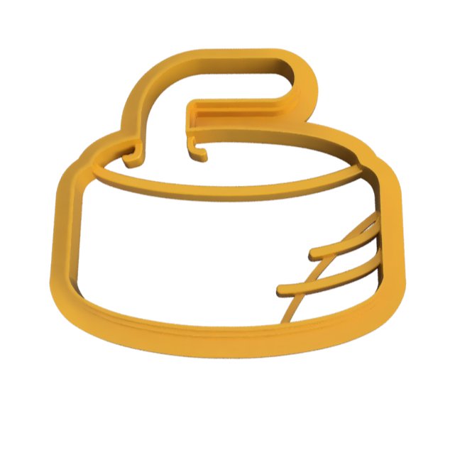 Curling Rock Cookie Cutter