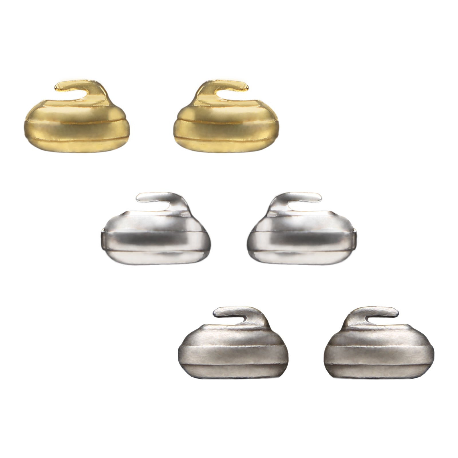 Curling Rock Stud Earrings