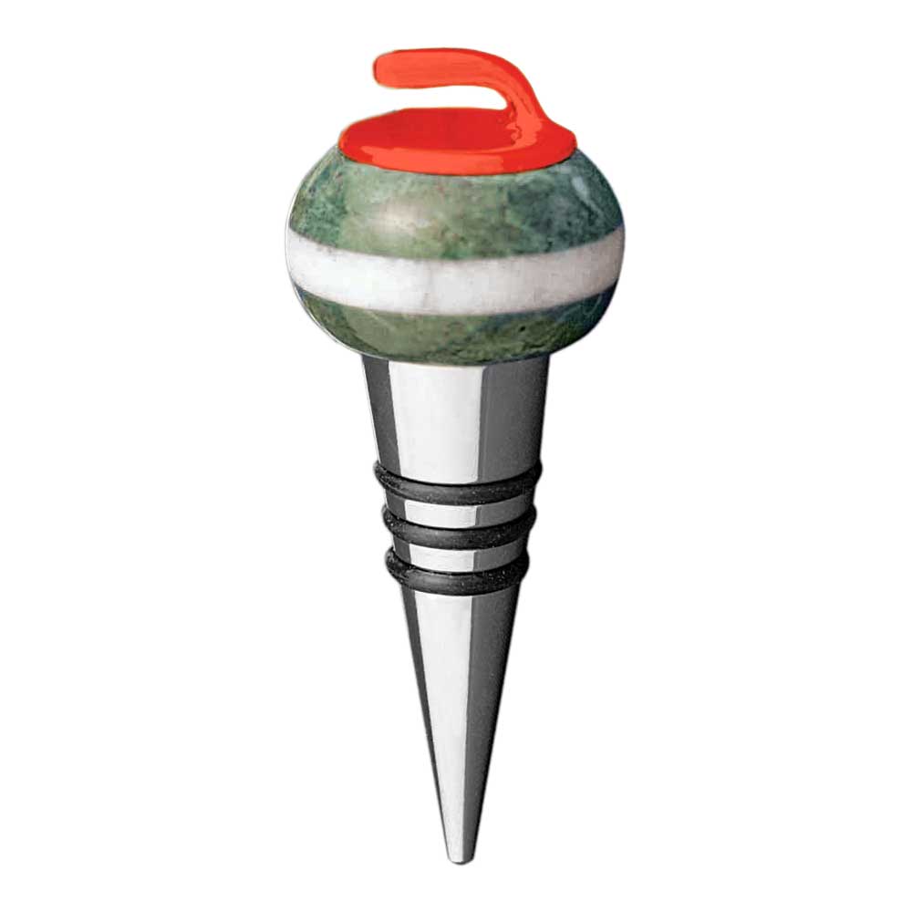 Curling Rock Wine Bottle Stopper