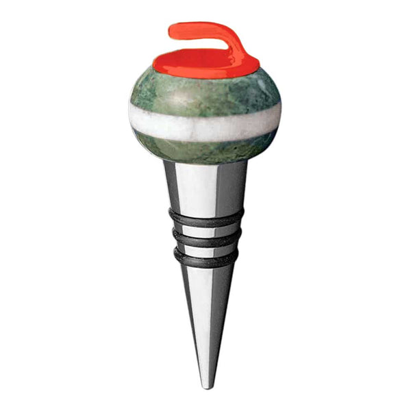 Curling Rock Wine Bottle Stopper