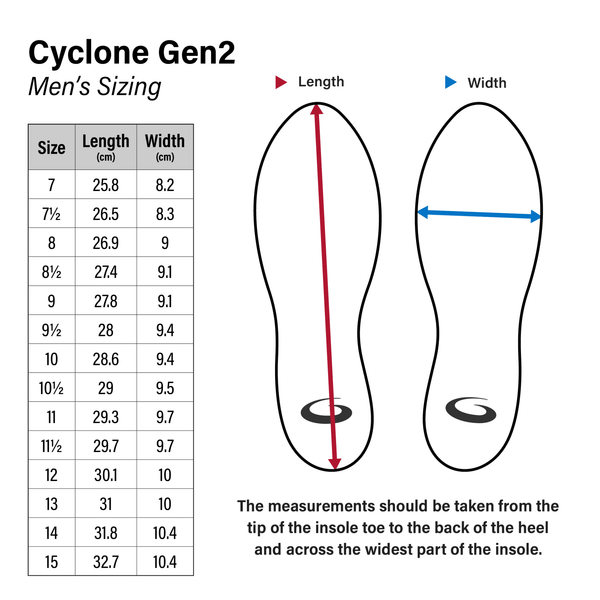 Cyclone Gen 2: Men's G50 Left Handed Curling Shoes (Speed 11)