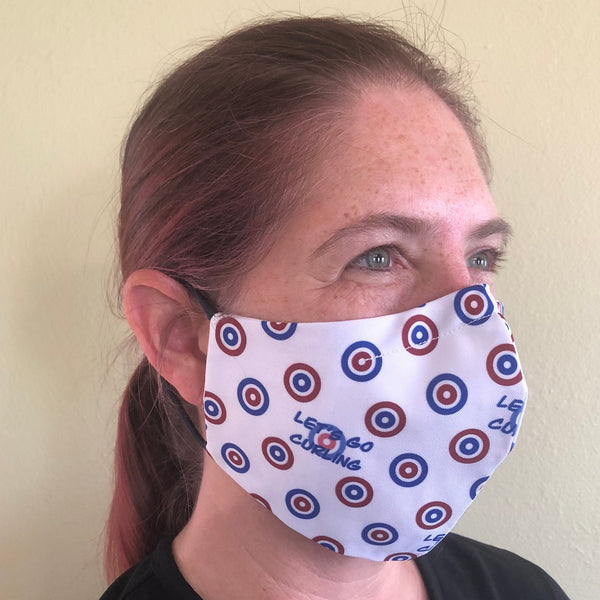 Let's Go Curling Face Mask
