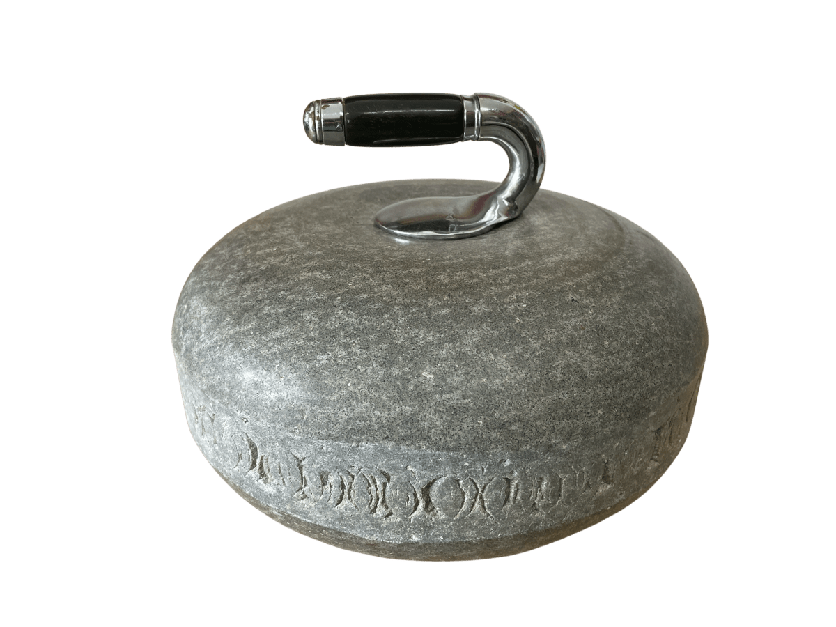 Retired Curling Rock for Decorative Use