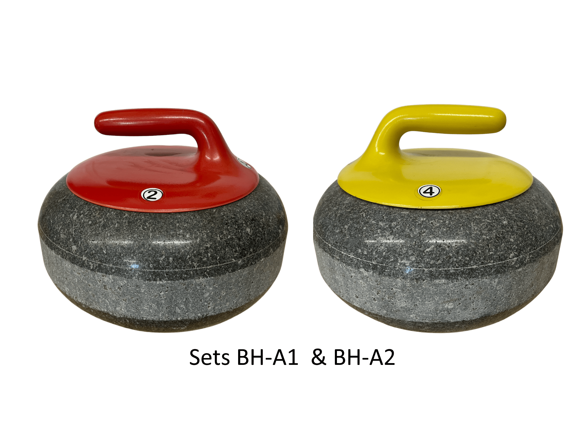 Set of 16 Blue Trefor Curling Rocks (Used, No Inserts)