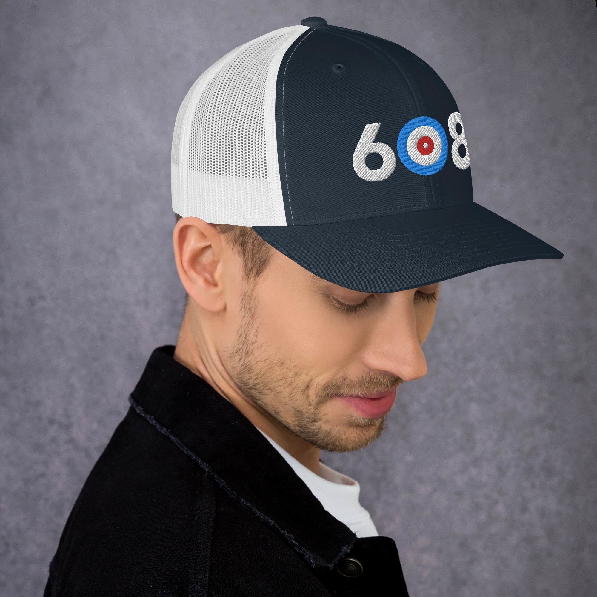 Area Code 608 - Wisconsin Curling Club Trucker Cap