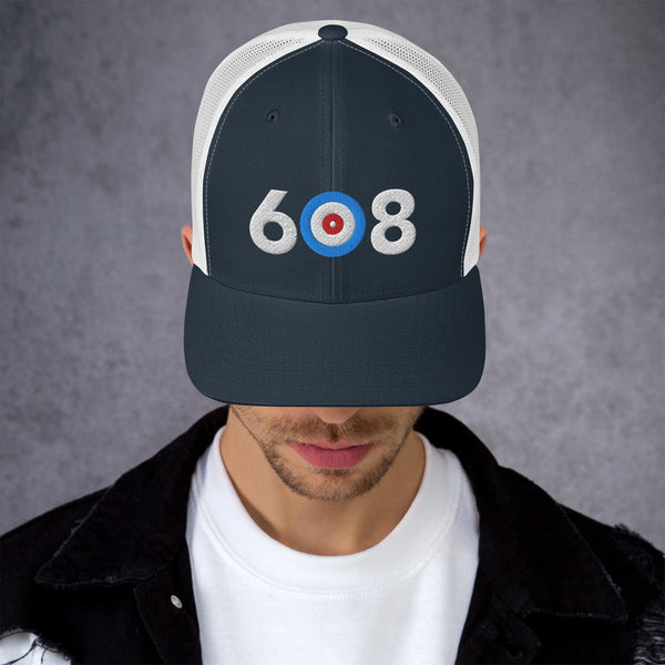 Area Code 608 - Wisconsin Curling Club Trucker Cap