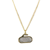 2D Glitter Rock Necklace